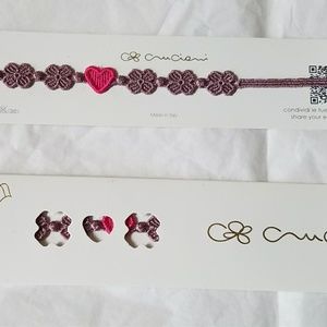 Cruciani Bracelet You Star Lilac Rose NIB NEW Auth
